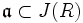 \mathfrak{a}\subset J(R)