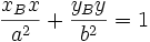 \frac{x_B x}{a^2} + \frac{y_B y}{b^2} = 1