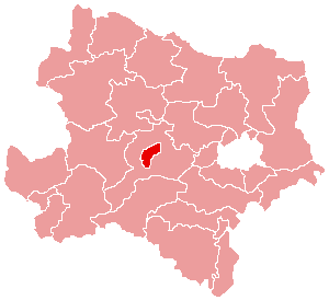 Lage von St. Pölten innerhalb Niederösterreichs