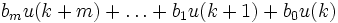 b_mu(k+m)+\ldots +b_1u(k+1)+b_0u(k)