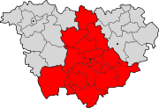 Lage des Arrondissement Puy-en-Velay im Département Haute-Loire