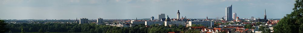 Leipziger Innenstadt vom Fockeberg aus gesehen