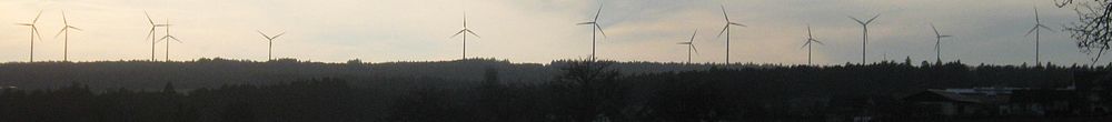 Die Windkraftanlagen des Windparks Nordschwarzwald