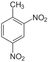 Struktur von 2,4-Dinitrotoluol
