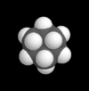 Raumfüllendes Molekülmodell von Cyclohexan