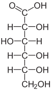 Strukturformel von Gluconsäure