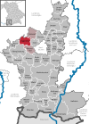 Lage der Gemeinde Eggenthal im Landkreis Ostallgäu