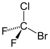 Strukturformel von Bromchlordifluormethan