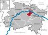 Lage der Gemeinde Hochstadt a.Main im Landkreis Lichtenfels