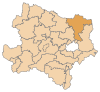 Lage des politischen Bezirks Mistelbach