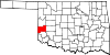 Map of Oklahoma highlighting Beckham County.svg