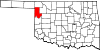 Map of Oklahoma highlighting Ellis County.svg