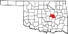 Map of Oklahoma highlighting Okfuskee County.svg
