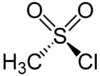 Strukturformel von Methansulfonylchlorid