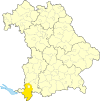 Lage des Landkreises Oberallgäu in Bayern