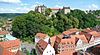 Blick zum Schloss Sonnenstein in Pirna