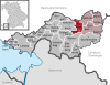 Lage der Gemeinde Röthenbach (Allgäu) im Landkreis Lindau (Bodensee)