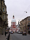 Saint Pantaleon's Church from Pestel's Street (Saint Petersburg).jpg
