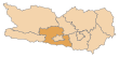 Lage des politischen Bezirks Villach-Land