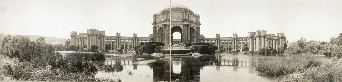 Panoramabild vom Palace of Fine Arts, 1919