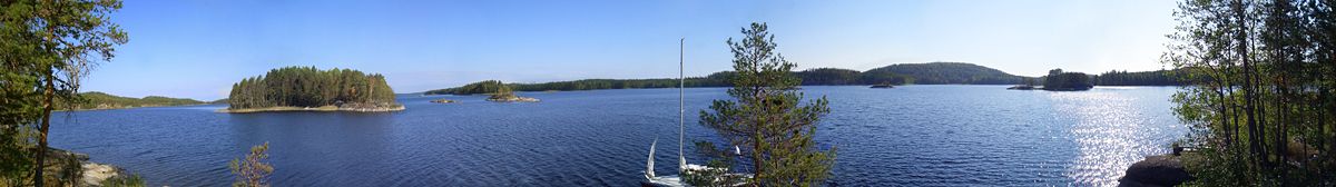 Aussicht von einer Insel im Saimaa-Seensystem