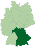 Gebiet der Oberliga Bayern