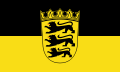 Landesdienstflagge mit kleinem Wappen