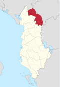 Kukes County in Albania.svg