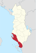 Vlore County in Albania.svg