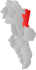 Lage der Kommune in der Provinz Hedmark