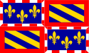 Flagge der Region Bourgogne