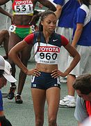 Allyson Felix bei den Leichtathletik-Weltmeisterschaften 2007 in Osaka