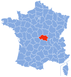 Lage von Allier in Frankreich