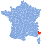 Lage von Alpes-Maritimes in Frankreich