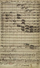 Autograph der ersten Seite des Weihnachts-Oratoriums
