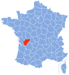 Lage von Charente in Frankreich