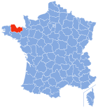 Lage von Côtes-d’Armor in Frankreich
