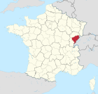Lage des Departements Doubs in Frankreich
