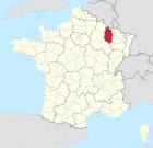 Lage des Departements Meuse in Frankreich