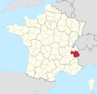 Lage des Departements Savoie in Frankreich