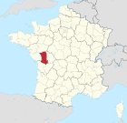 Lage des Departements Deux-Sèvres in Frankreich