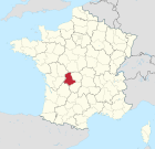 Lage des Departements Haute-Vienne in Frankreich