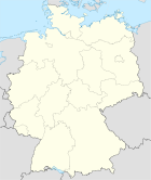Deutschlandkarte, Position der Stadt Cottbus hervorgehoben