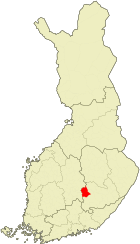 Lage von Kangasniemi in Finnland