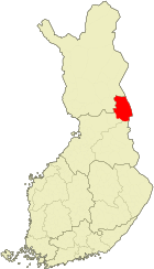 Lage von Kuusamo in Finnland