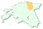 Lage der Kreises Lääne-Viru