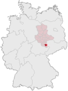 Lage des Landkreises Weißenfels in Deutschland
