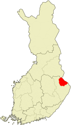Lage von Lieksa in Finnland
