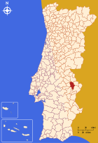 Position des Kreises Monforte (Portugal)