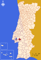 Position des Kreises Montijo (Portugal)